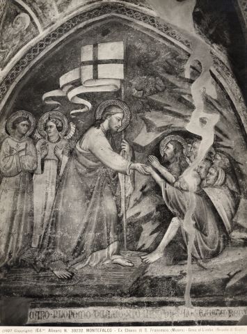 Alinari, Fratelli — Montefalco - Ex Chiesa di S. Francesco. (Museo) - Gesù al Limbo. (Scuola di Giotto). — insieme